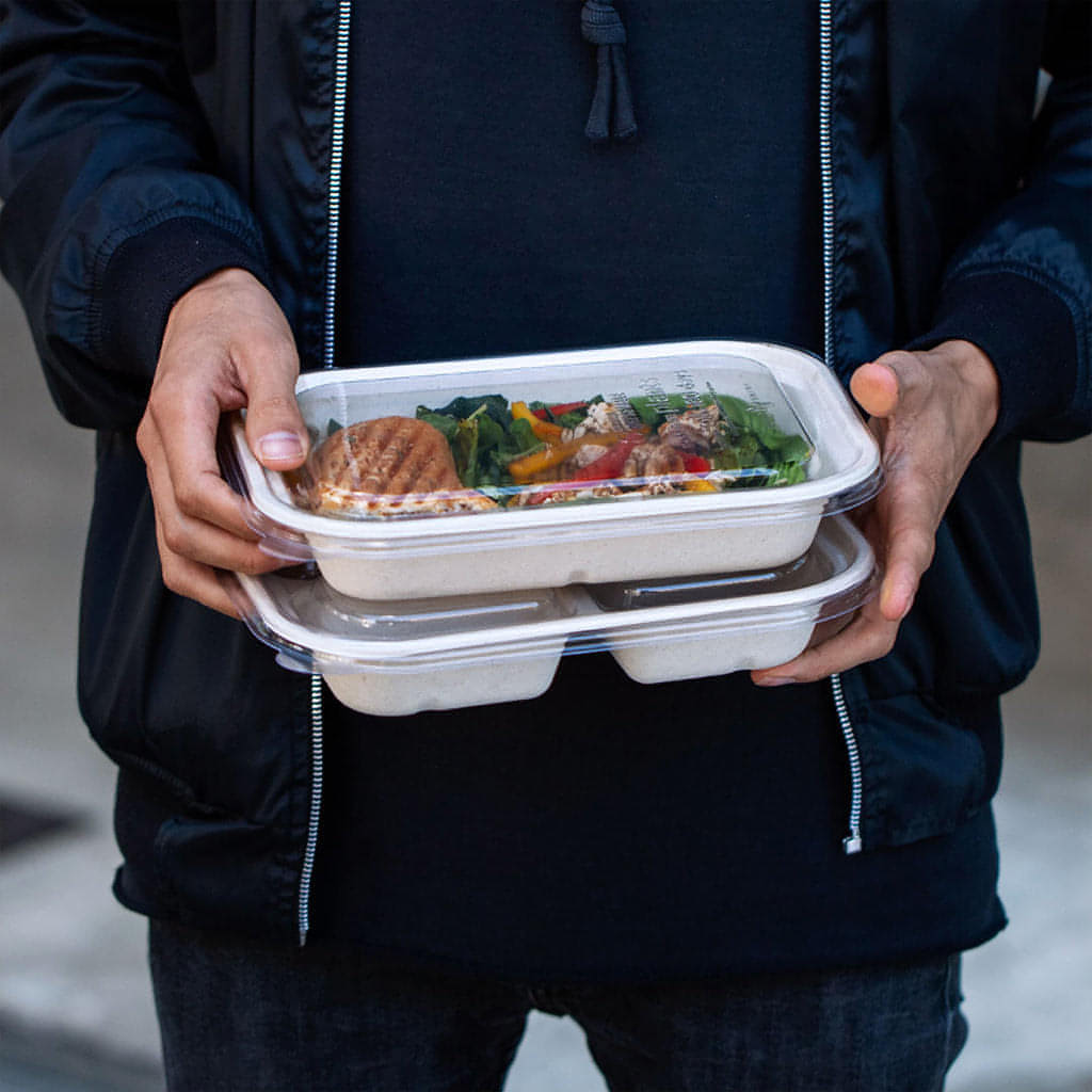 Lunch Box Desechable y Biodegradable De 10x7 - We Care